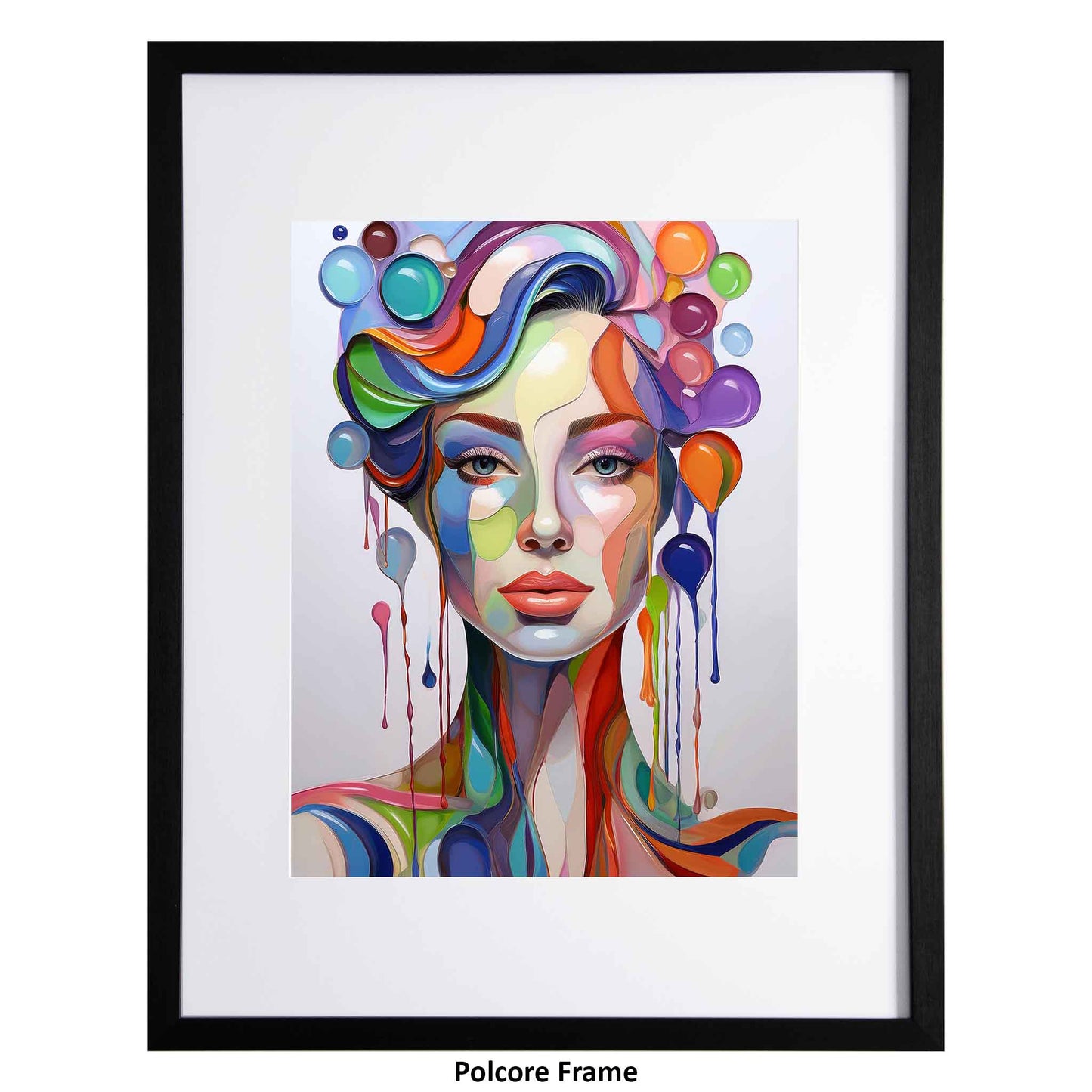Bubbly Lady, a framed modern art print from the Ximago store