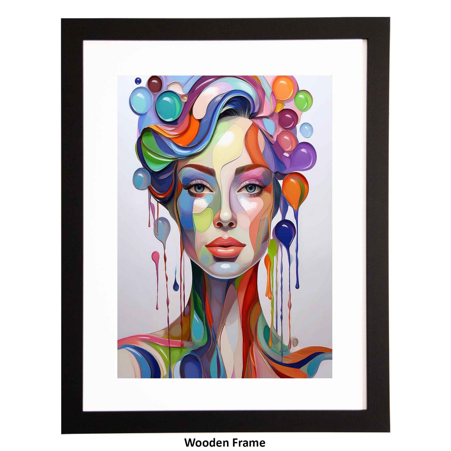 Bubbly Lady, a framed modern art print from the Ximago store