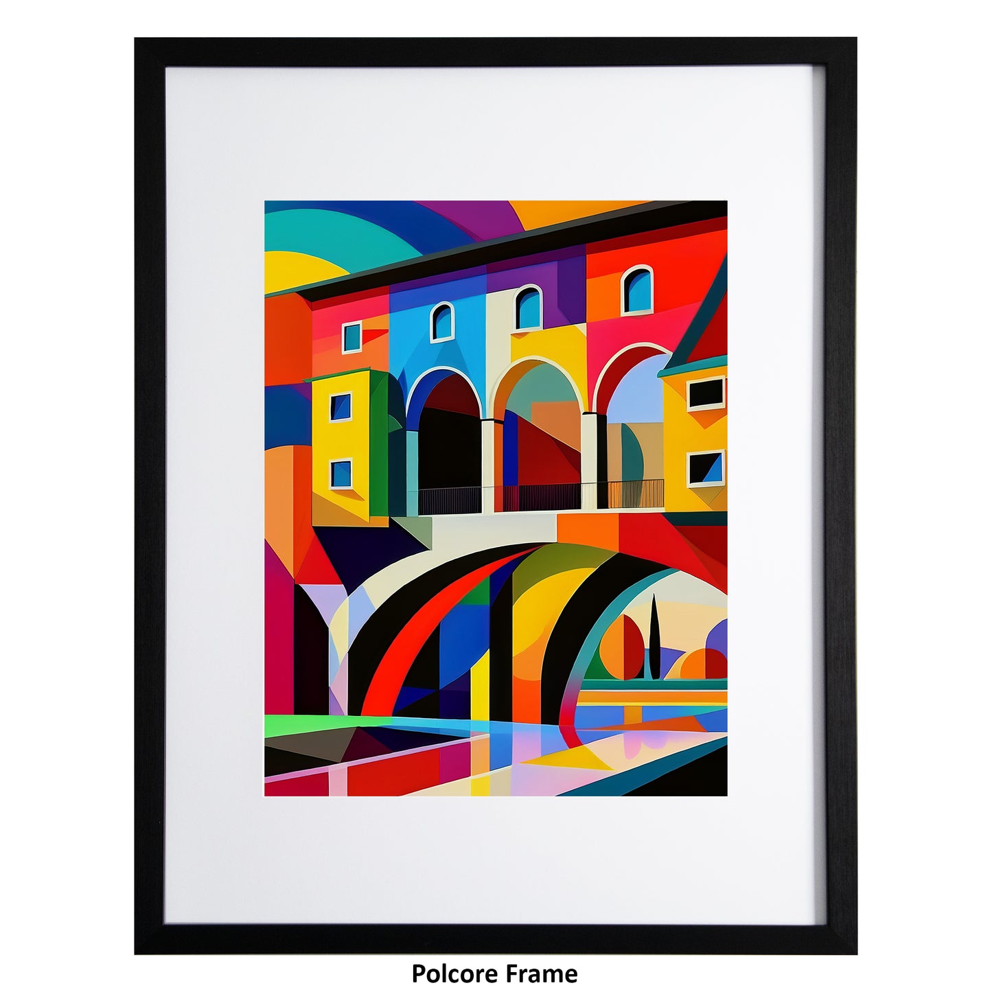 Old Bridge, a framed modern art print of the Ponte Vecchio from the Ximago store