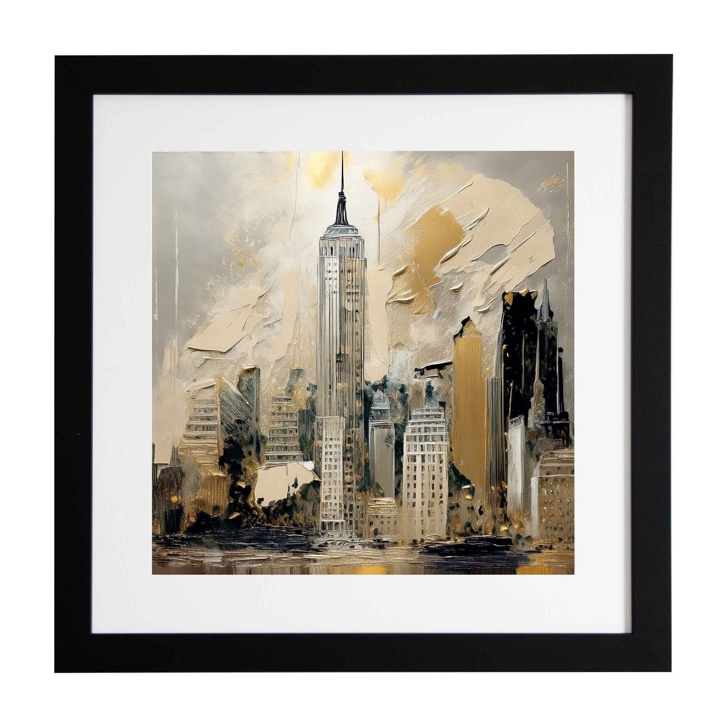 An abstract framed art print of New York, NYC by Ximago
