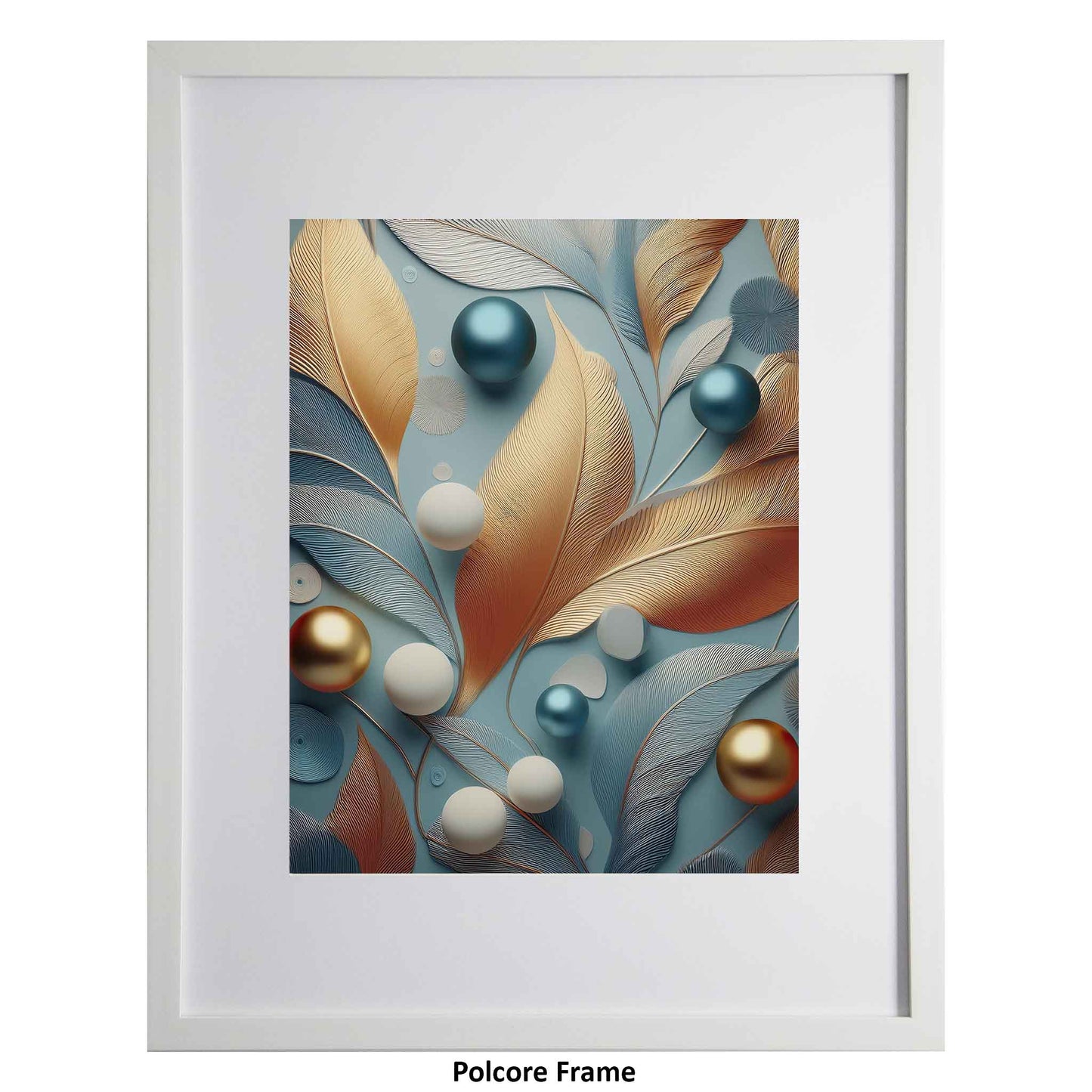 Leaves of Aurum, a framed modern art print from the Ximago store