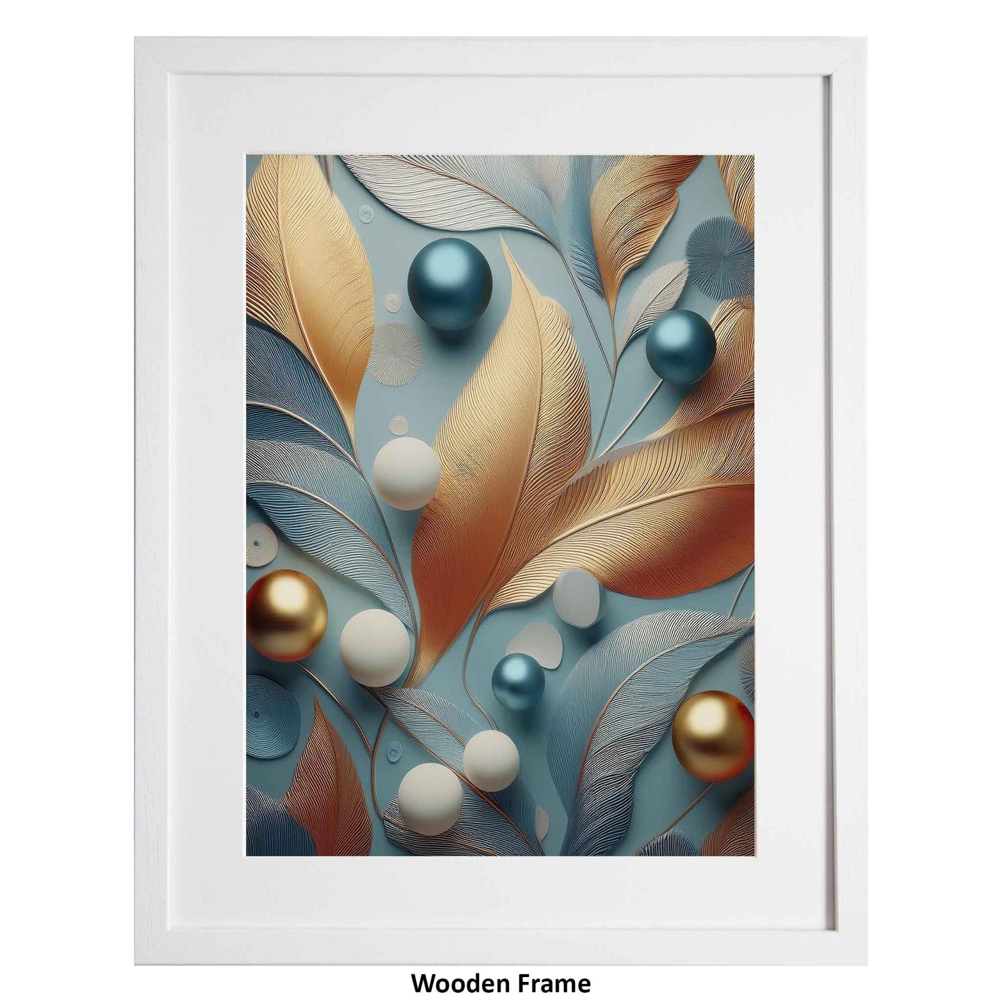 Leaves of Aurum, a framed modern art print from the Ximago store