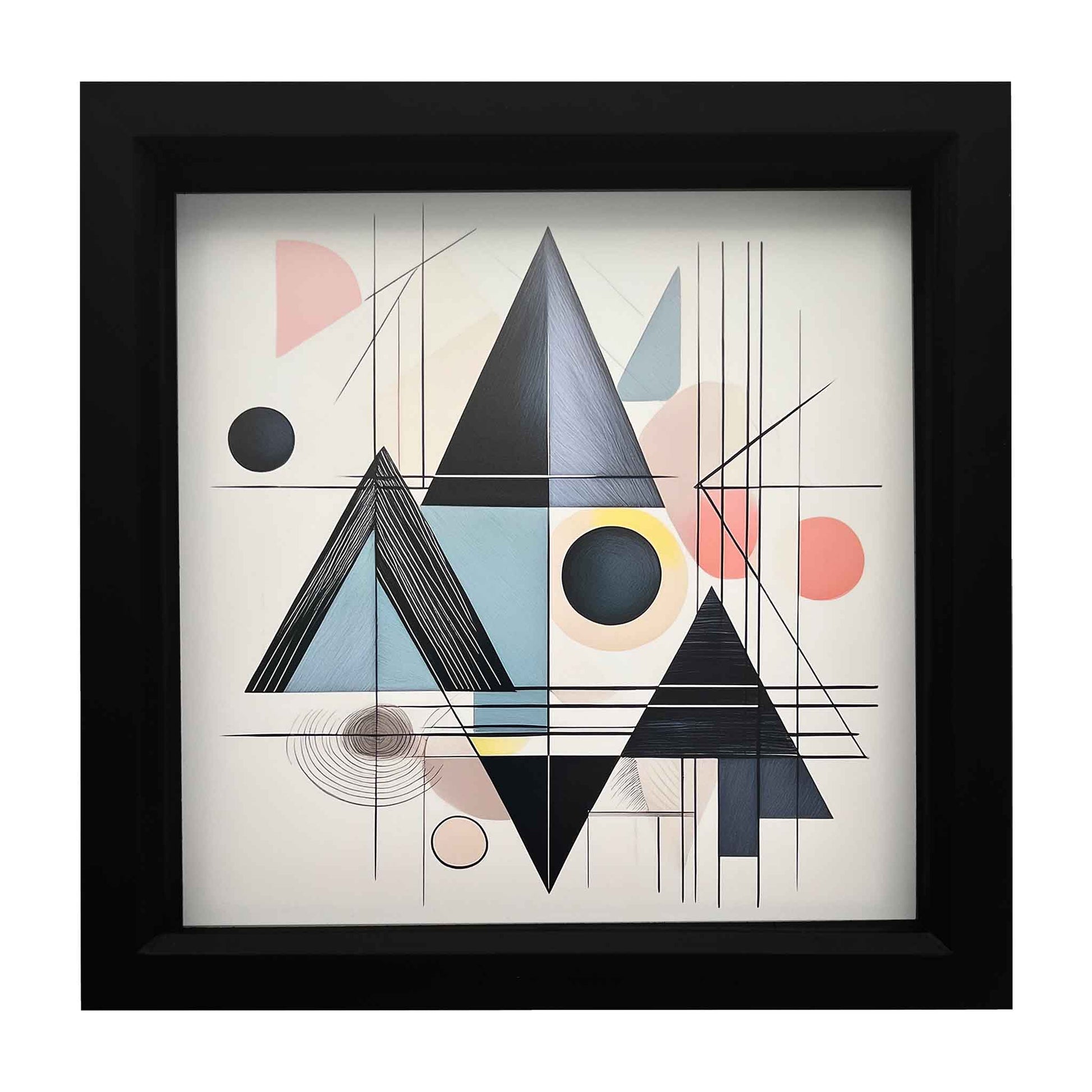 Black box frame modern art piece, from the Ximago store