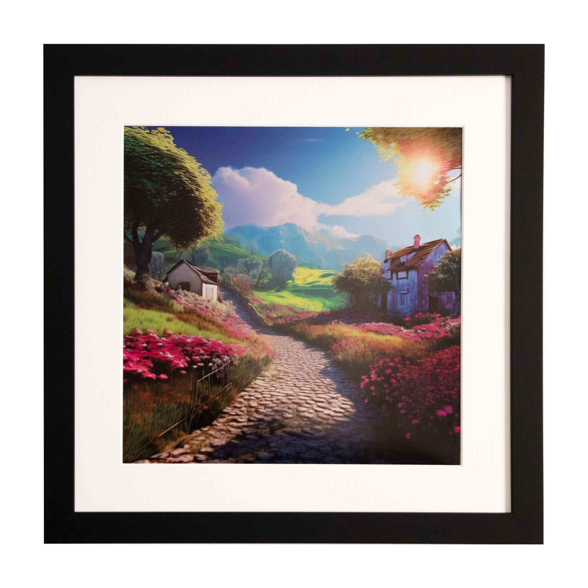 A stroll in the countryside, a framed modern art print from the Ximago store