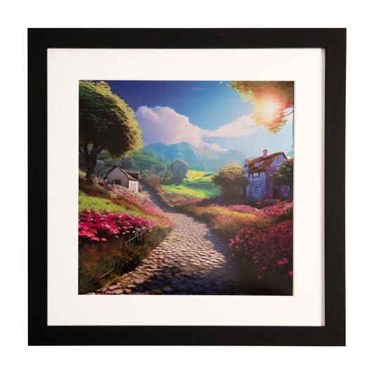 A stroll in the countryside, a framed modern art print from the Ximago store