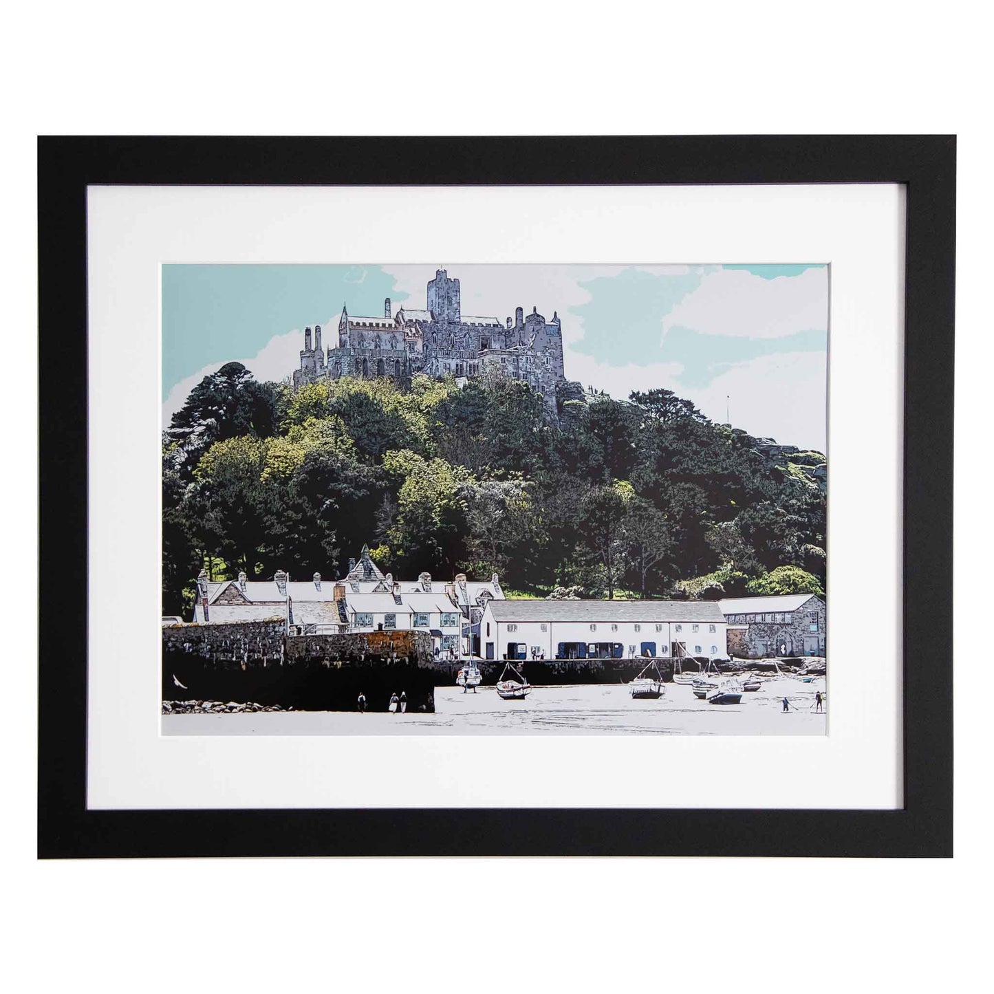 St. Michael's Mount - Cornwall, UK, a framed modern art print from the Ximago store