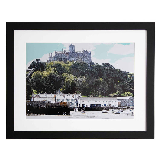 St. Michael's Mount - Cornwall, UK, a framed modern art print from the Ximago store