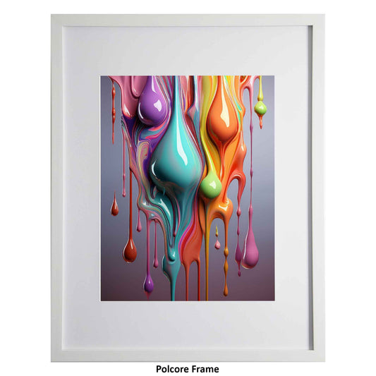 Colour Downpour, a framed modern art print from the Ximago store