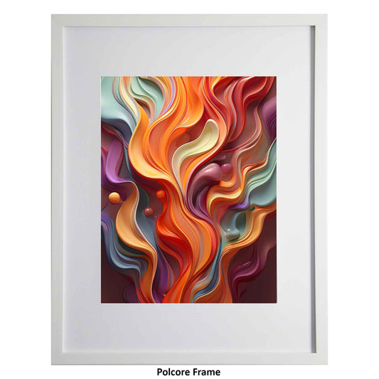 Rainbow Ripple, a framed modern art print from the Ximago store
