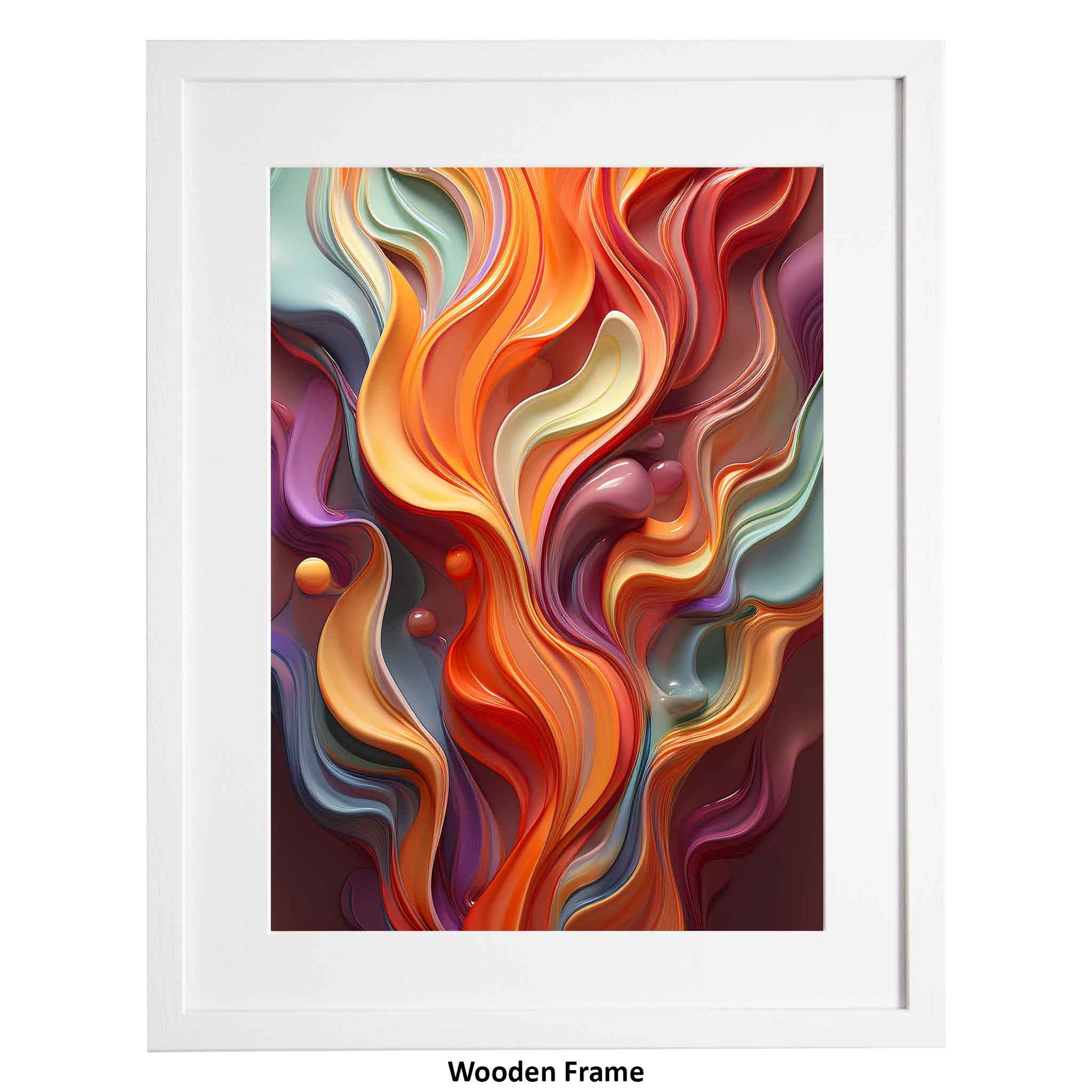 Rainbow Ripple, a framed modern art print from the Ximago store