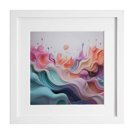 Swirls and bubbles, a framed modern art print from the Ximago store