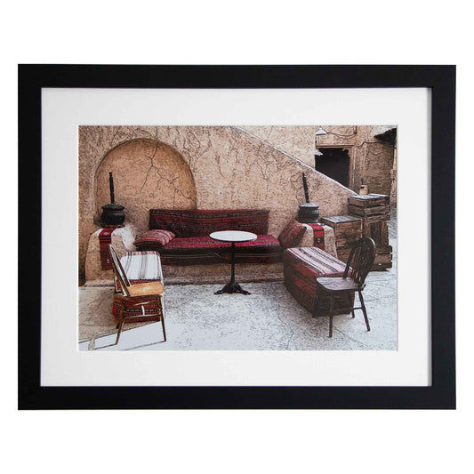 Old Town Café - Dubai, a framed modern art print from the Ximago store