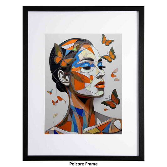 Miss Butterfly, a framed modern art print from the Ximago store