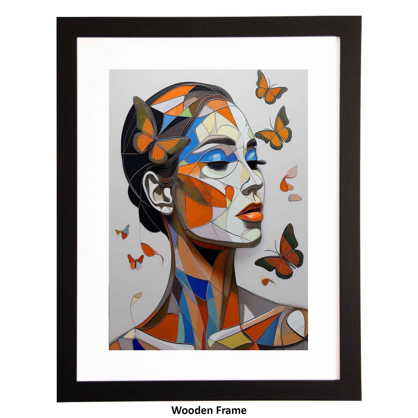 Miss Butterfly, a framed modern art print from the Ximago store