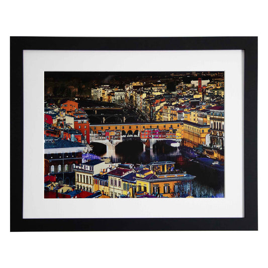 The Ponte Vecchio - Florence, a framed modern art print from the Ximago store