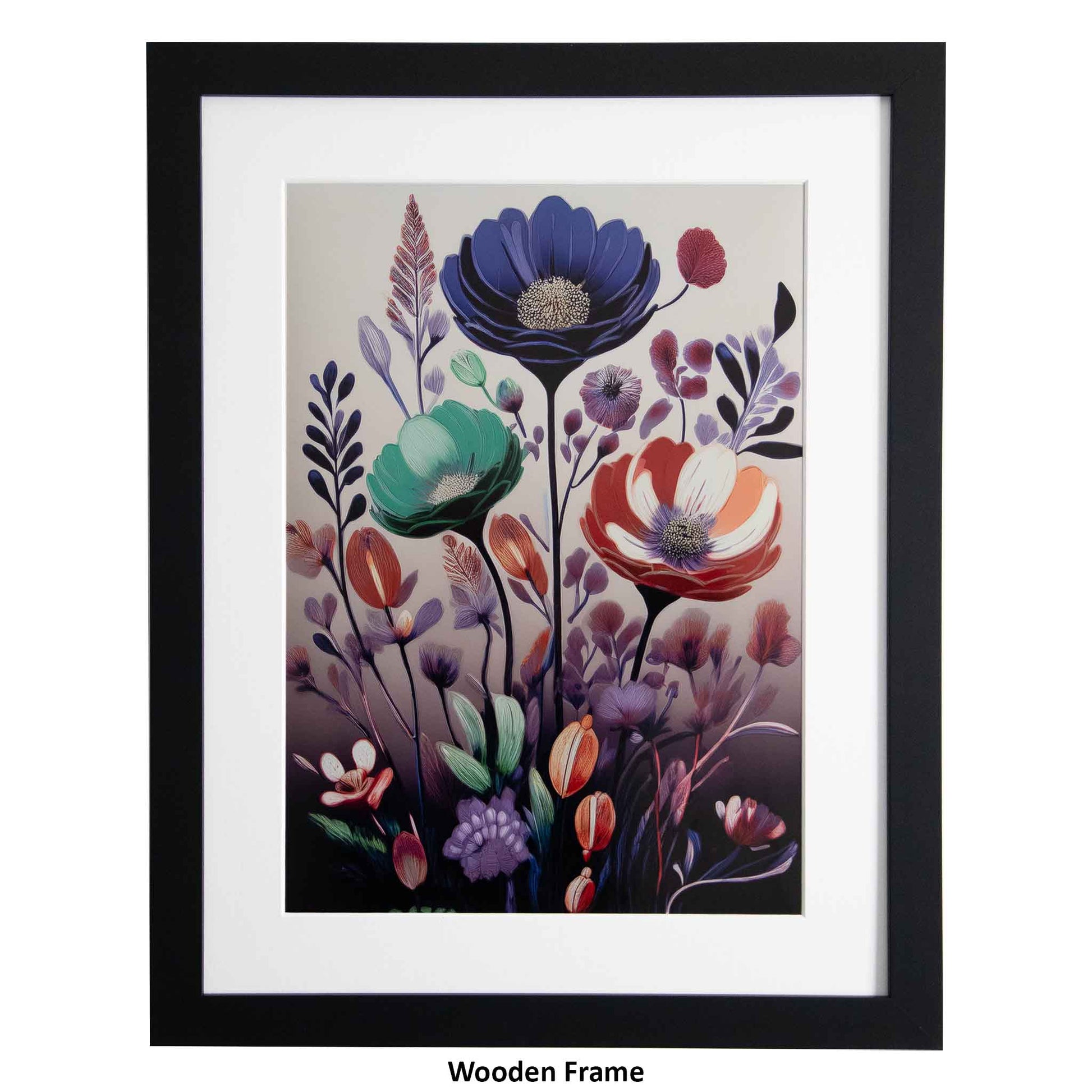 Blooming Lovely, a flowery framed modern art print from the Ximago store