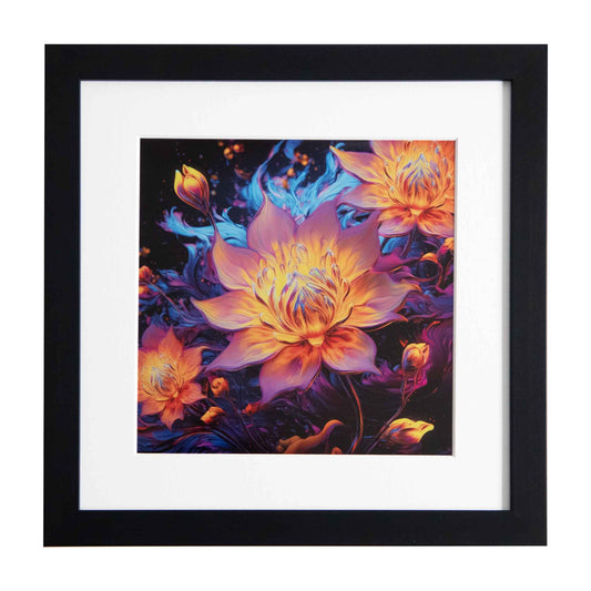 Lilium - A colourful flowery framed modern art print from the Ximago store