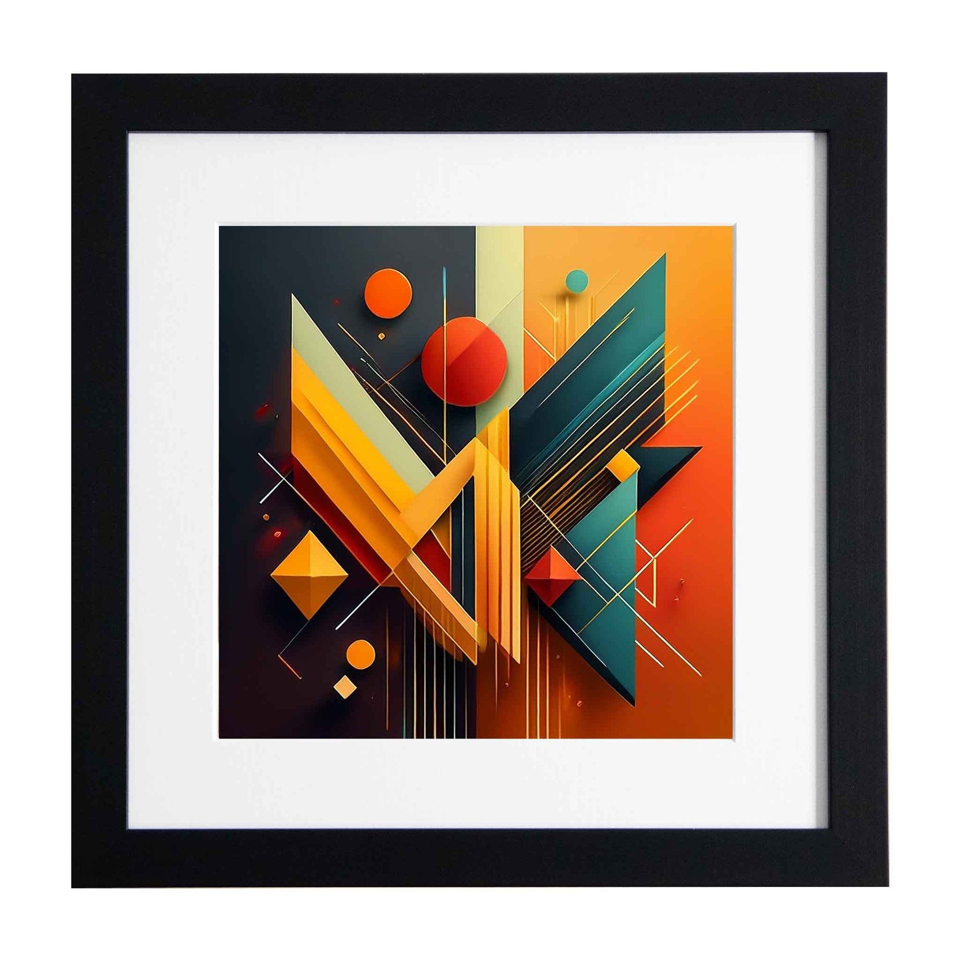 Geometric shapes, a framed modern art print from the Ximago store