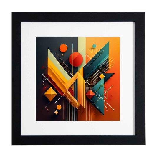 Geometric shapes, a framed modern art print from the Ximago store