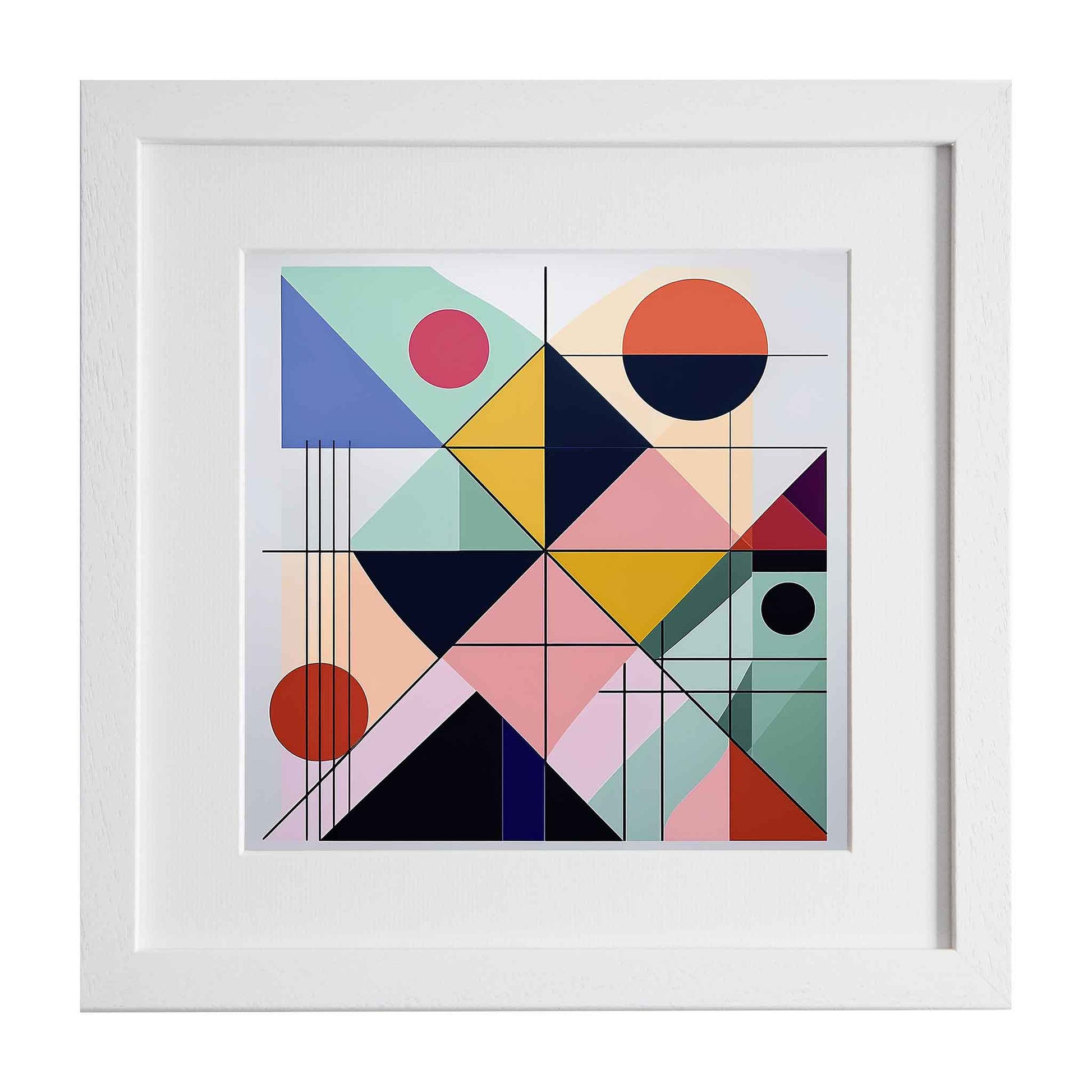 Altair - Geometric shapes and lines, a framed modern art print from the Ximago store