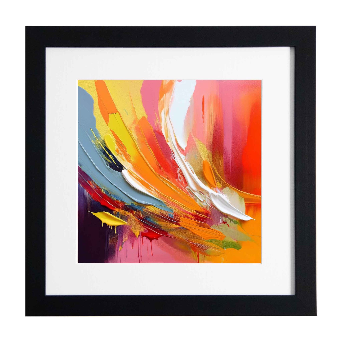 Comet - A raindow splash of colour, a framed modern art print from the Ximago store