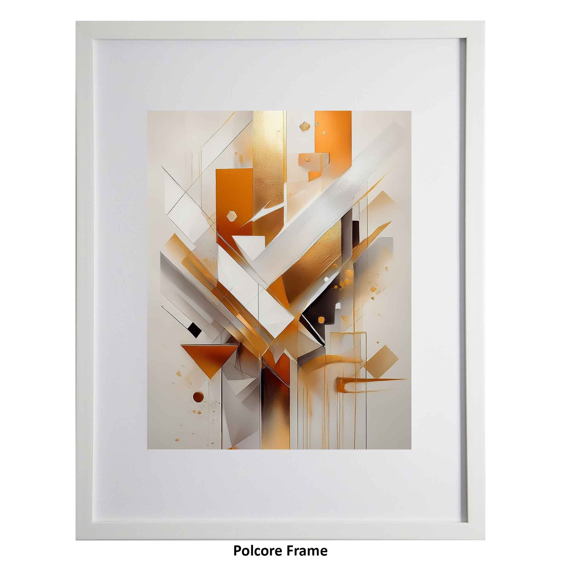Karenza, gold and orange modern art print from Ximago