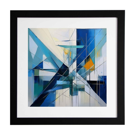 Allegra, a blue abstract art print from the Ximago store.