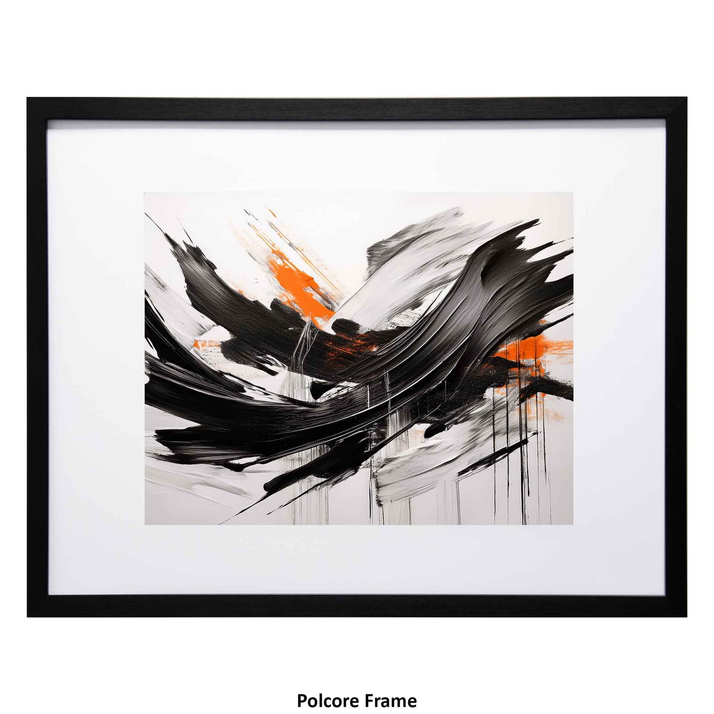 Sawyl, orange and black in bold brush strokes from Ximago