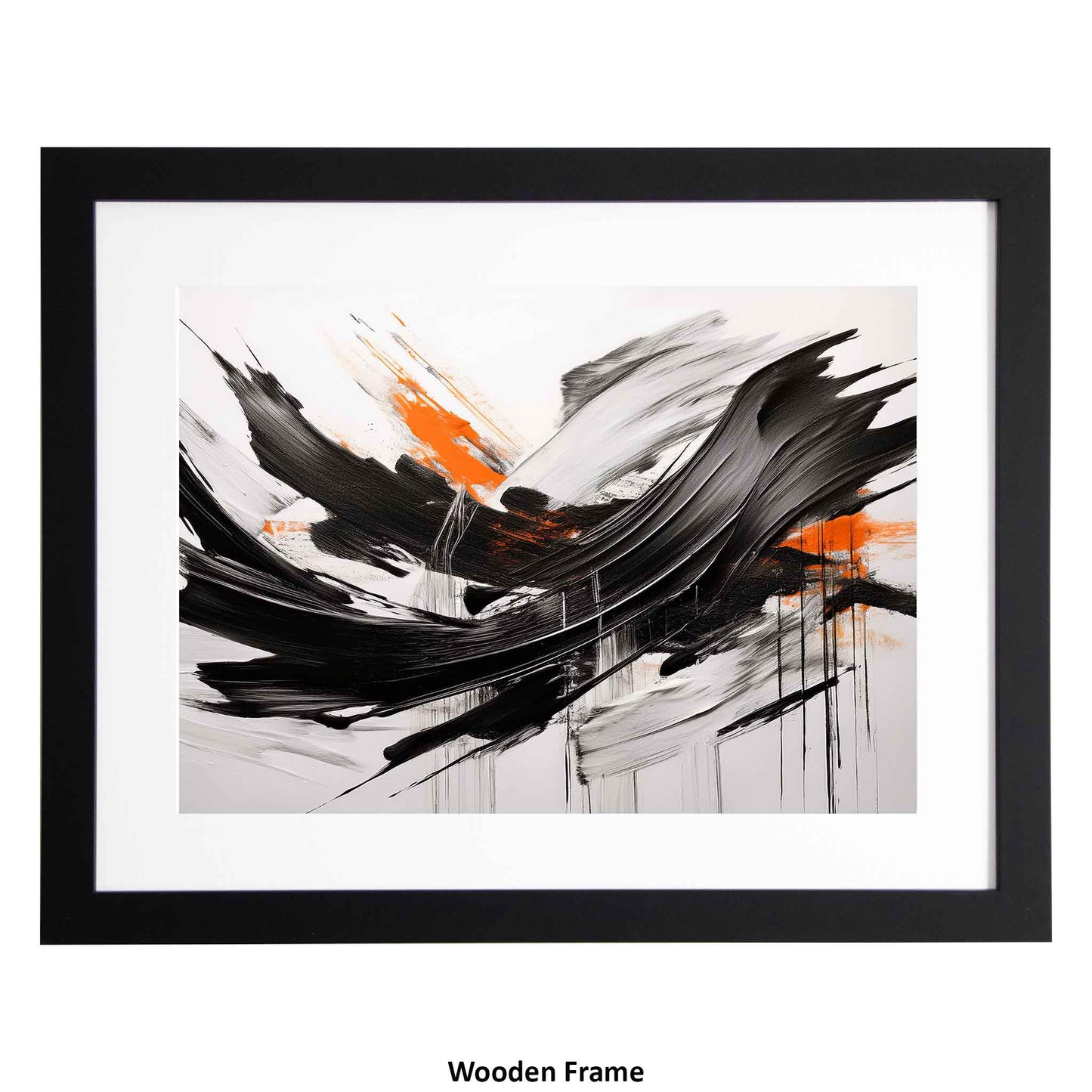 Sawyl, orange and black in bold brush strokes from Ximago