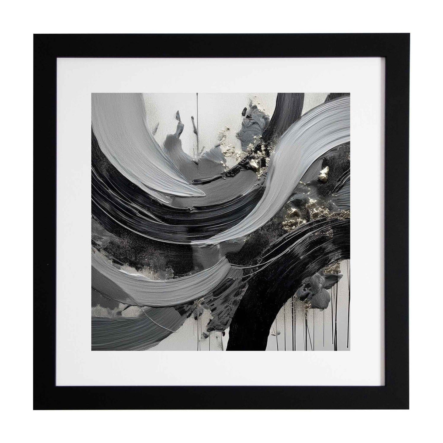 Macdara, black and grey modern art print from XImago