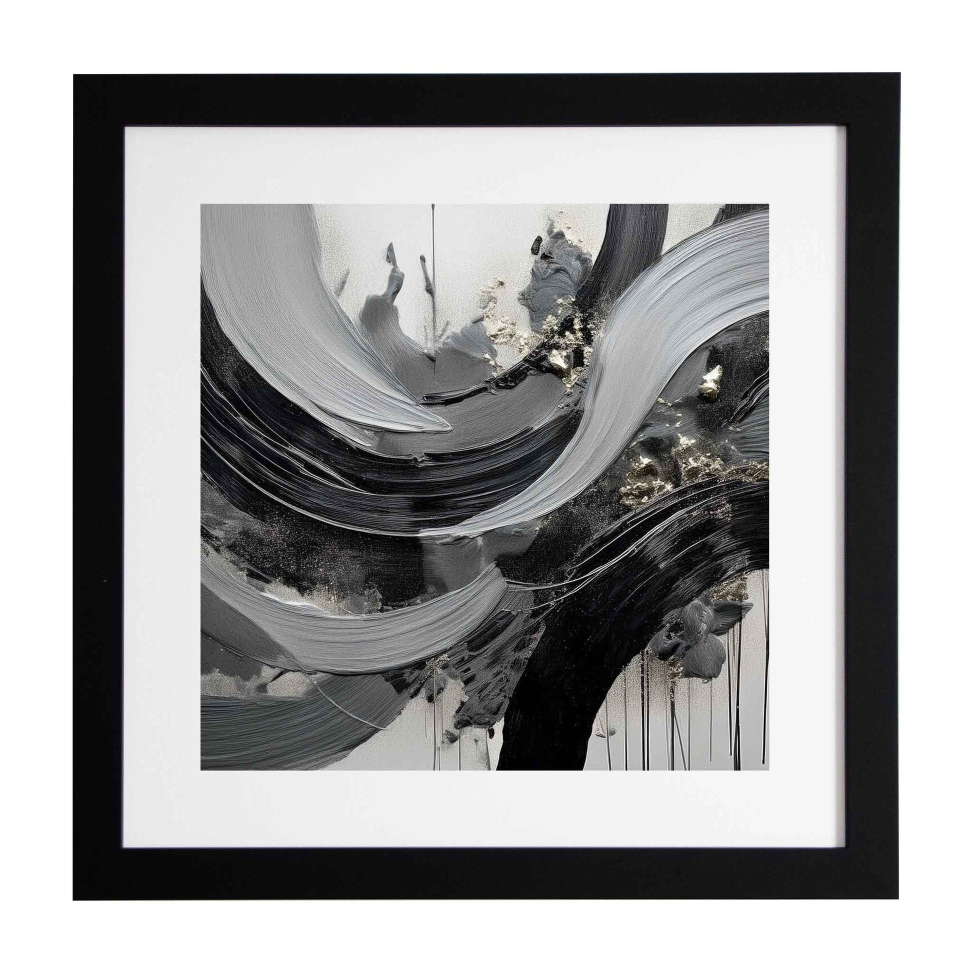 Macdara, black and grey modern art print from XImago