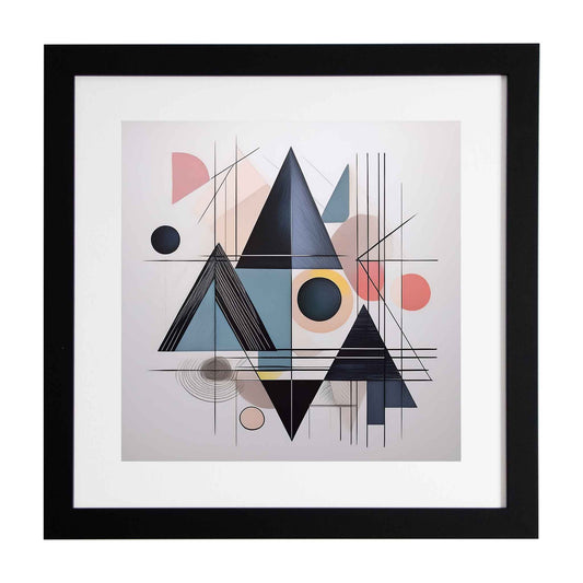 Leocadia, framed modern art print using a variety of shapes and lines, from the Ximago store.