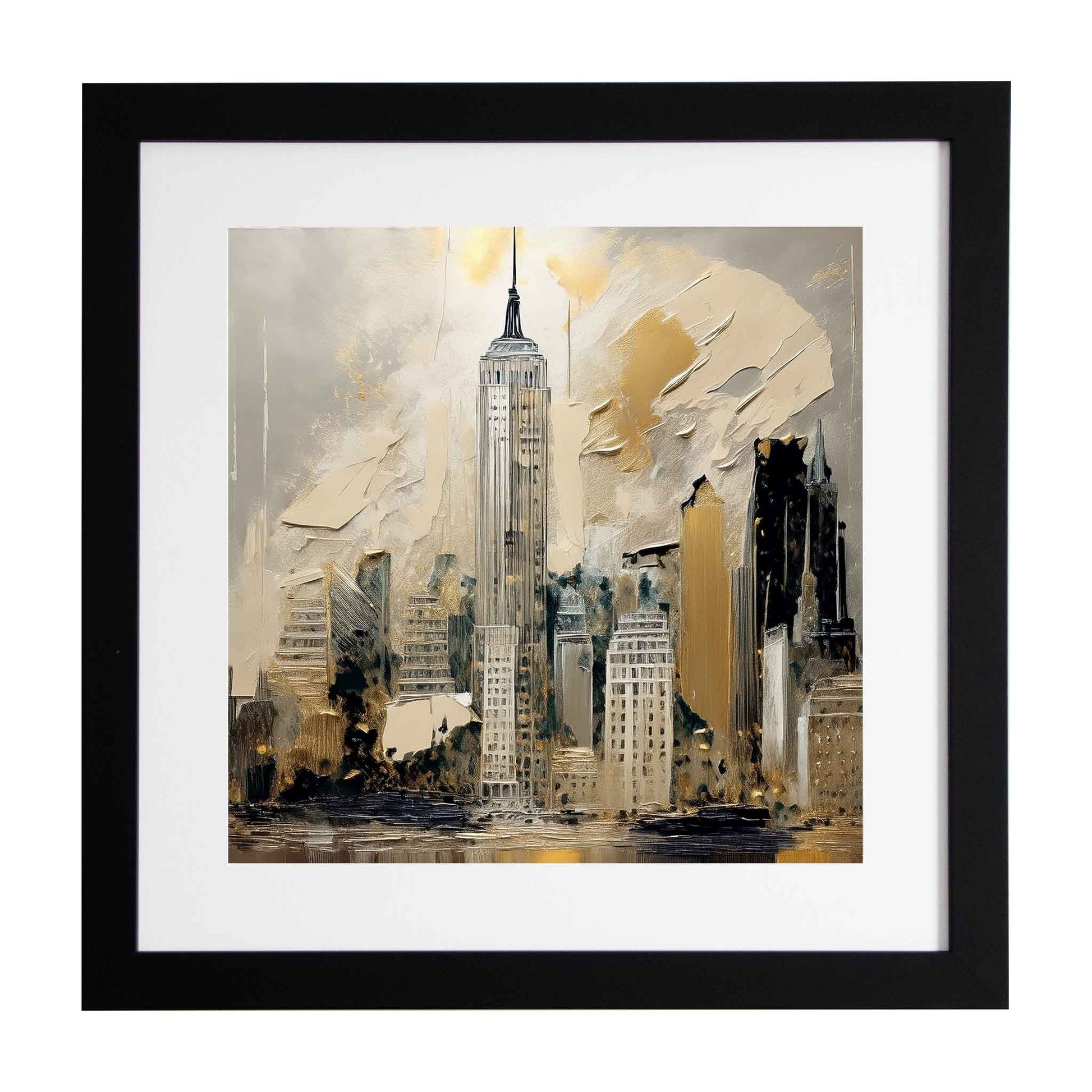 An abstract framed art print of New York, NYC by Ximago