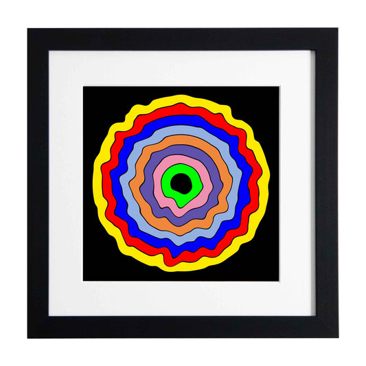 Crazy Circles, a framed modern art print from the Ximago store