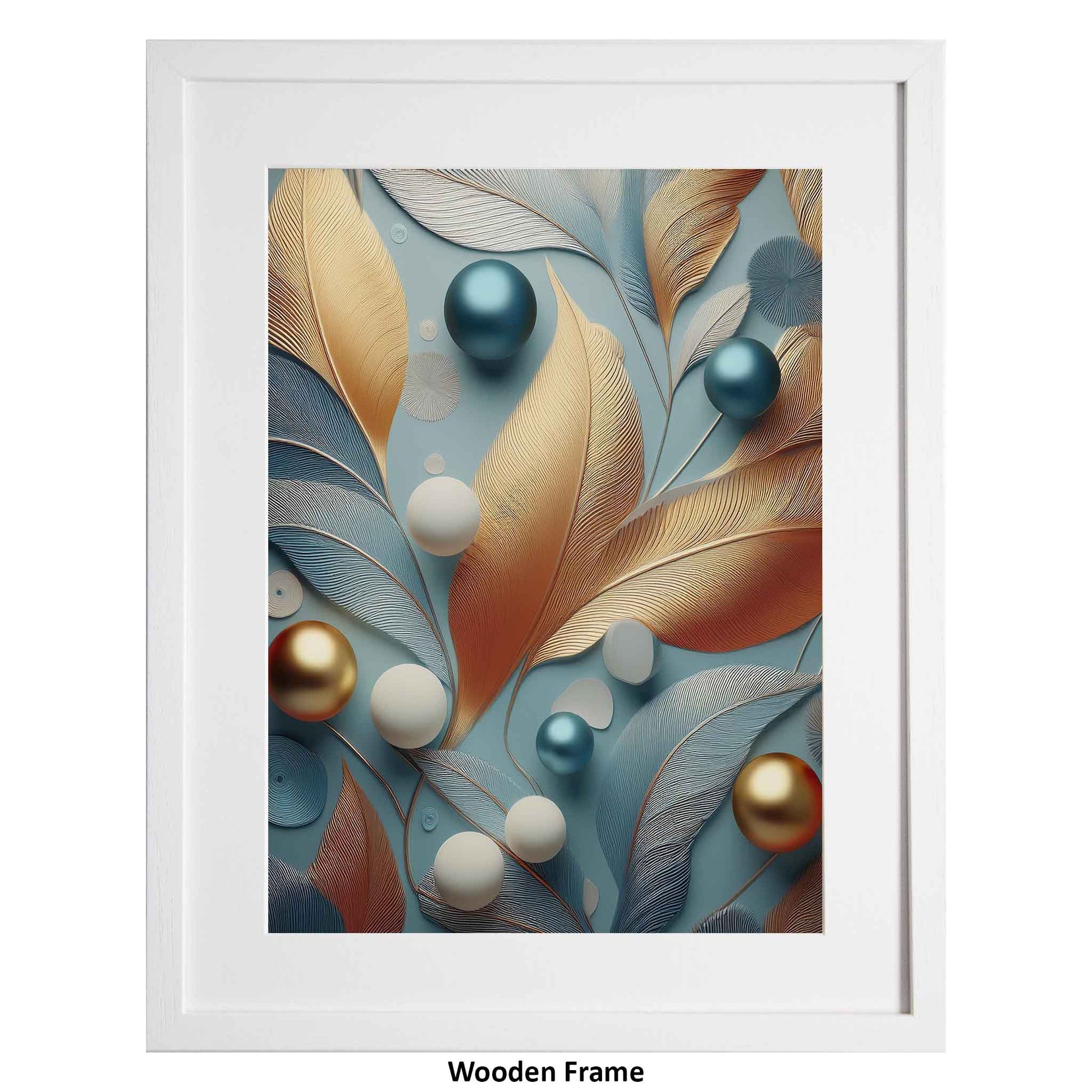 Leaves of Aurum, a framed modern art print from the Ximago store